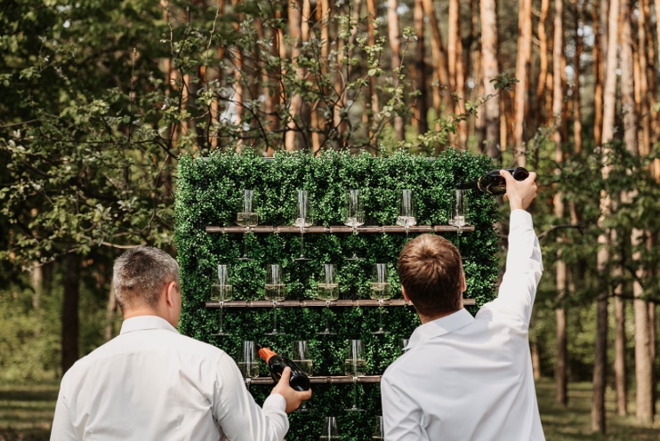 Service barman à un mariage