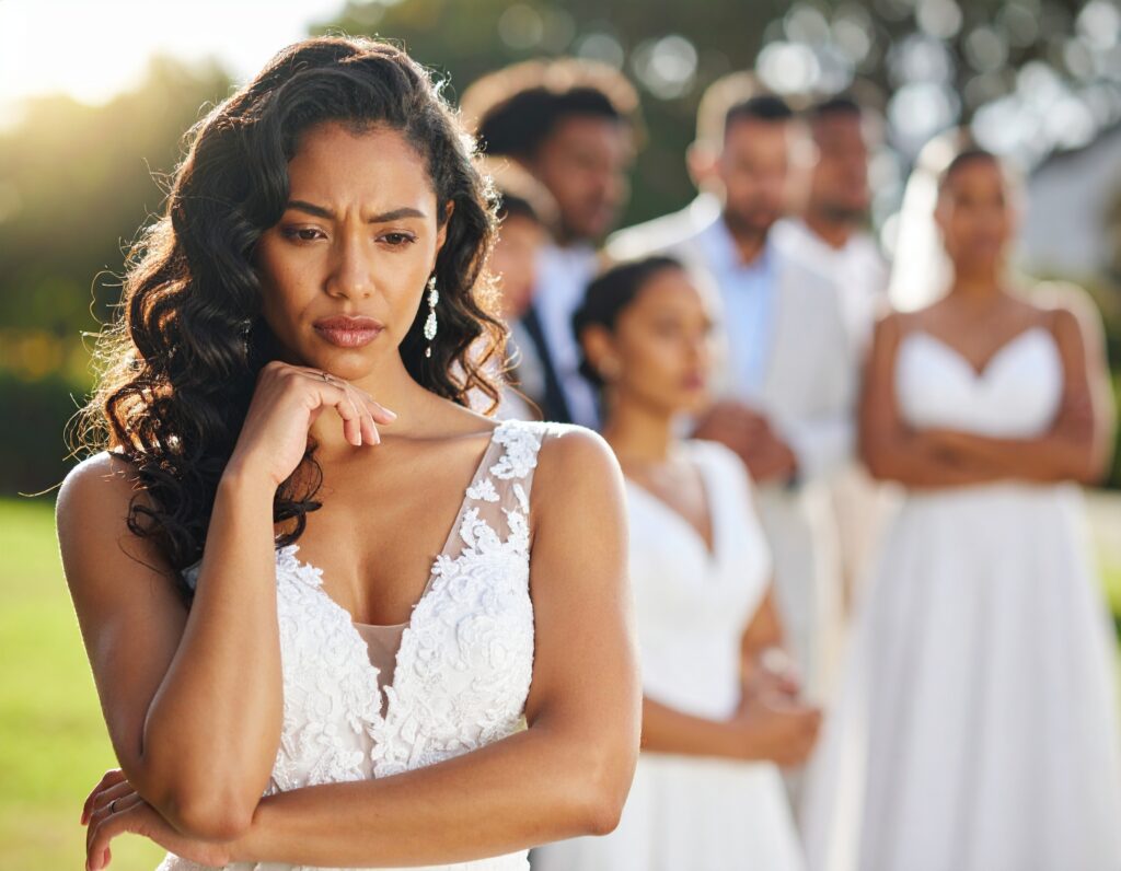 Image d'une mariée triste